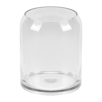 13" High 10.6" Wide Large Handmade Clear Modern Glass Vase, Glass Flower Vase, Scandinavian Glass Vase, Glass Container, Glass Terrarium, Hurricane, Fish Bowl, Centerpiece (Clear, 10.6"x13")