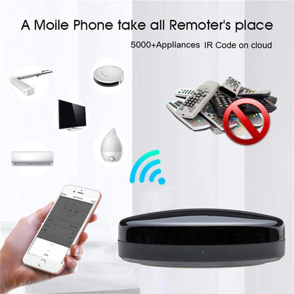 Smart IR Remote Control,All in One IR Blaster Control, Universal WiFi Infrared Remote Control for TV DVD Air Conditioner STB etc,Compatible with Alexa, Google Assistant