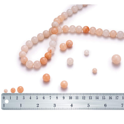 BEADIA Natural Pink Aventurine Jade Stone Round Loose Semi Gemstone Beads for Jewelry Making 6MM 61PCS