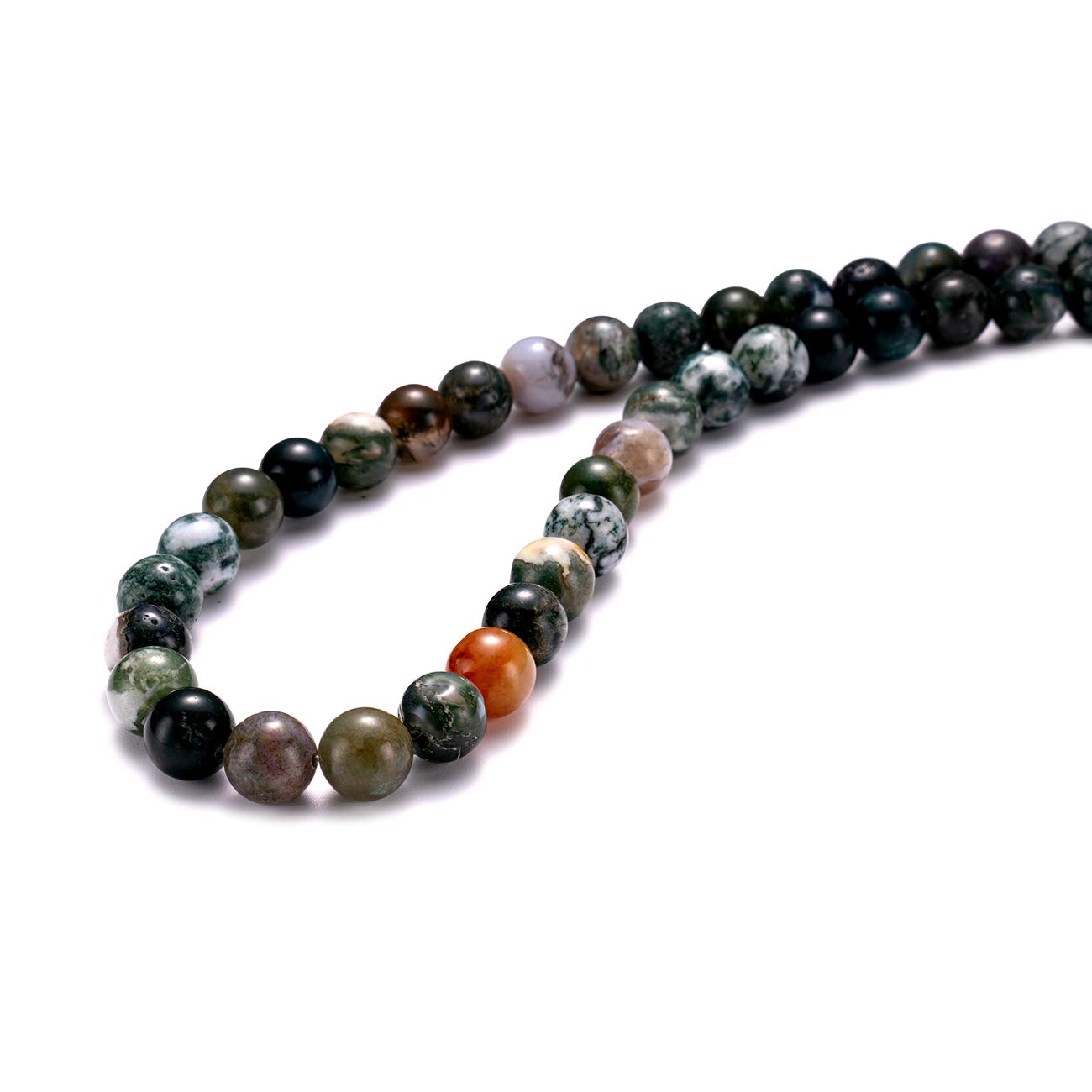 BEADIA Natural India Agate Stone Round Loose Semi Gemstone Beads for Jewelry Making 10MM 38PCS