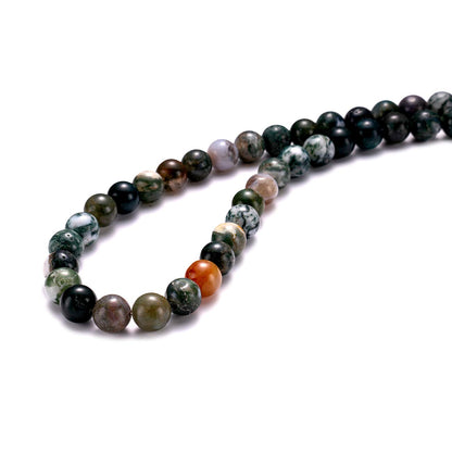 BEADIA Natural India Agate Stone Round Loose Semi Gemstone Beads for Jewelry Making 10MM 38PCS