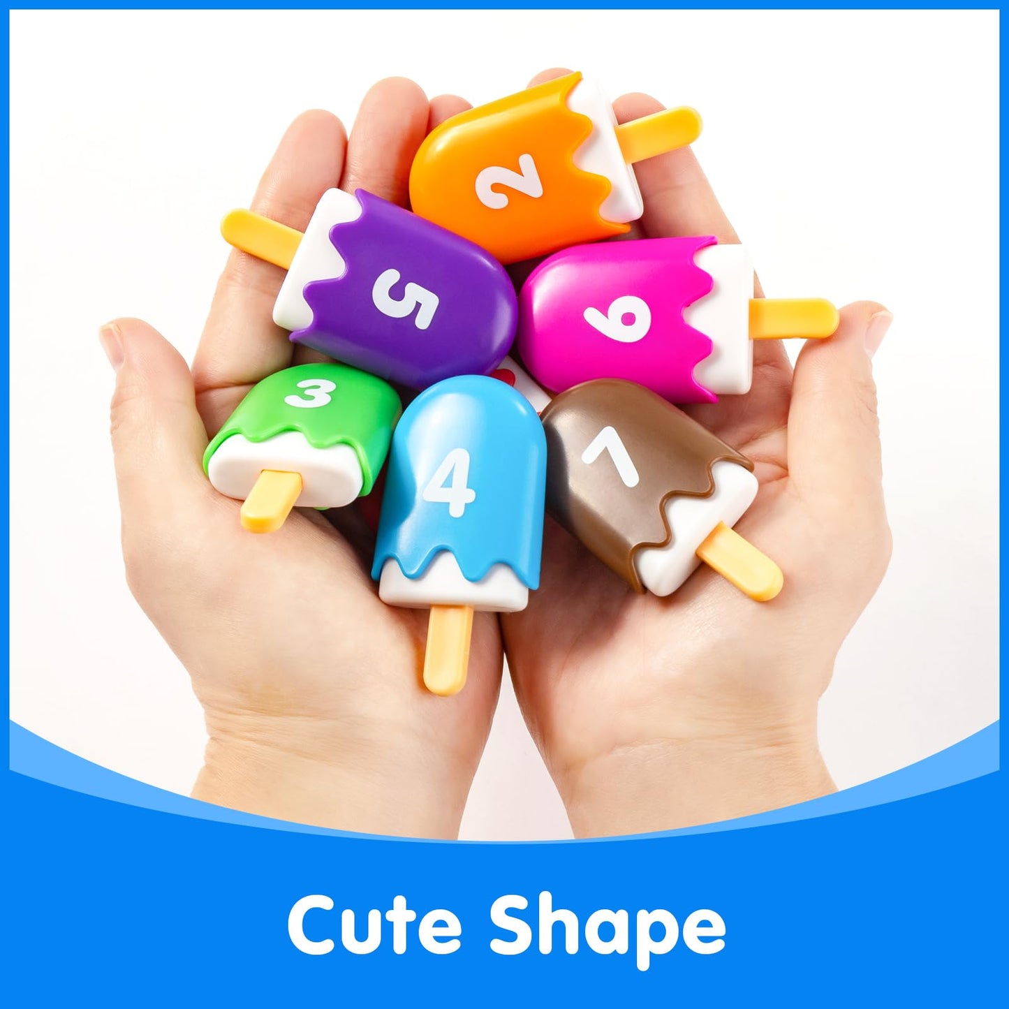 Odoorgames Numbers 1-20 Popsicles – Fun Number Toys for Kids Ages 3-5, Learning Numbers & Words for Toddlers, Preschool Number Recognition Games
