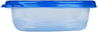 Glad GladWare Entree Food Storage Containers with Lids, Medium Square BPA Free Plastic for Meal Prep and Lunches, Lock Tight Seal, Microwave and Dishwasher Safe, 25 Oz, 5 Count - 6 Pack