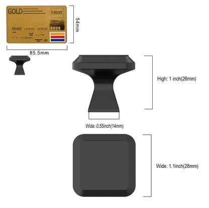 Amerdeco 10 Pack Oil Rubbed Bronze Kitchen Cabinet Hardware - Single Hole Square Drawer Knobs and Pulls for Bathroom Cabinets ZH0002