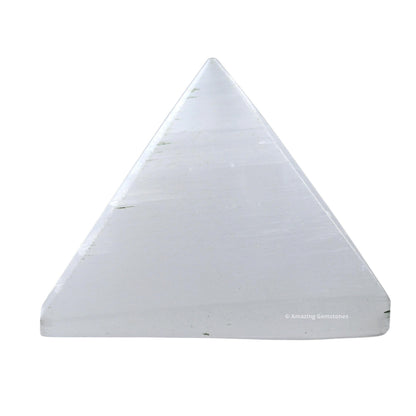 Amazing Gemstone Selenite Pyramid Crystal Healing Stones - 1" Great Pyramid Figurine of Natural Stone Pyramid for Meditation, Reiki, Chakra Balancing and Crystal Pyramids Grid