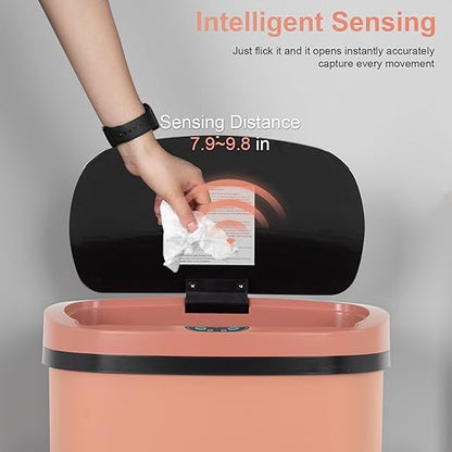 FDW Garbage Can 13 Gallon 50 Liter Kitchen Trash Can for Bathroom Bedroom Home Office Automatic Touch Free High-Capacity with Lid Waste Bin