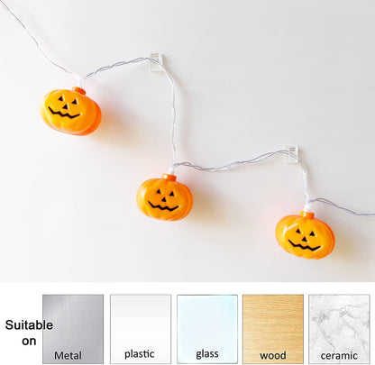 Halloween Lights,20FT 40 LEDs Holiday String Lights for Indoor Outdoor Decor,Battery Operated 8 Mode Waterproof Pumpkin String for Party Decorations