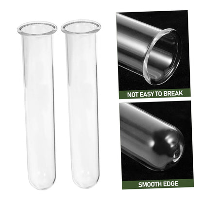 HEALEEP Glass Test Tubes for Plant Propagation 5pcs 2.5x3x15cm Hydroponic Floral Vase Glass Tubes for Small Terrarium Plants and Home Décor