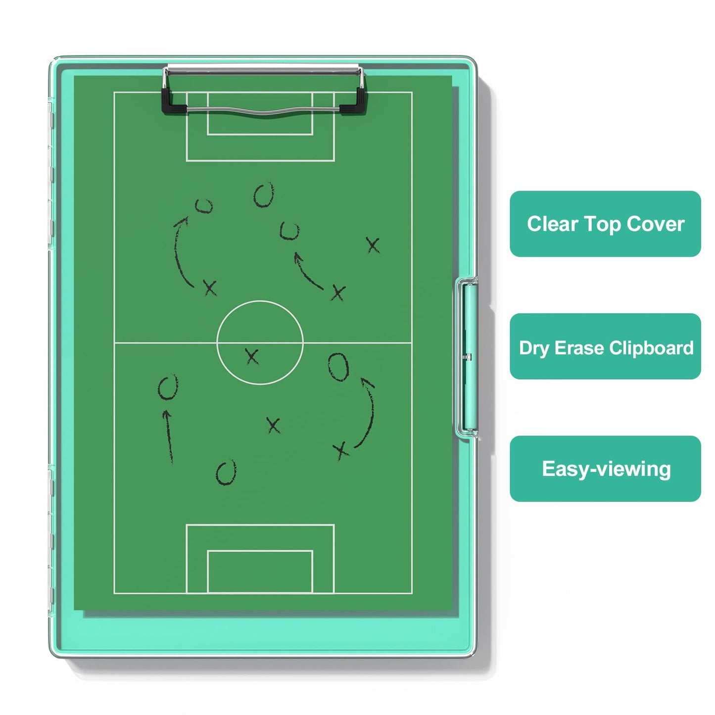 Hongri Clipboard with Storage, Green 8.5 x 11 Folder Nursing Side Opening, Heavy Duty with Dual Compartment, Smooth Writing for Teachers, Classroom, Size 13.3 x 9.4 x 1.5 in, Office & School Supplies