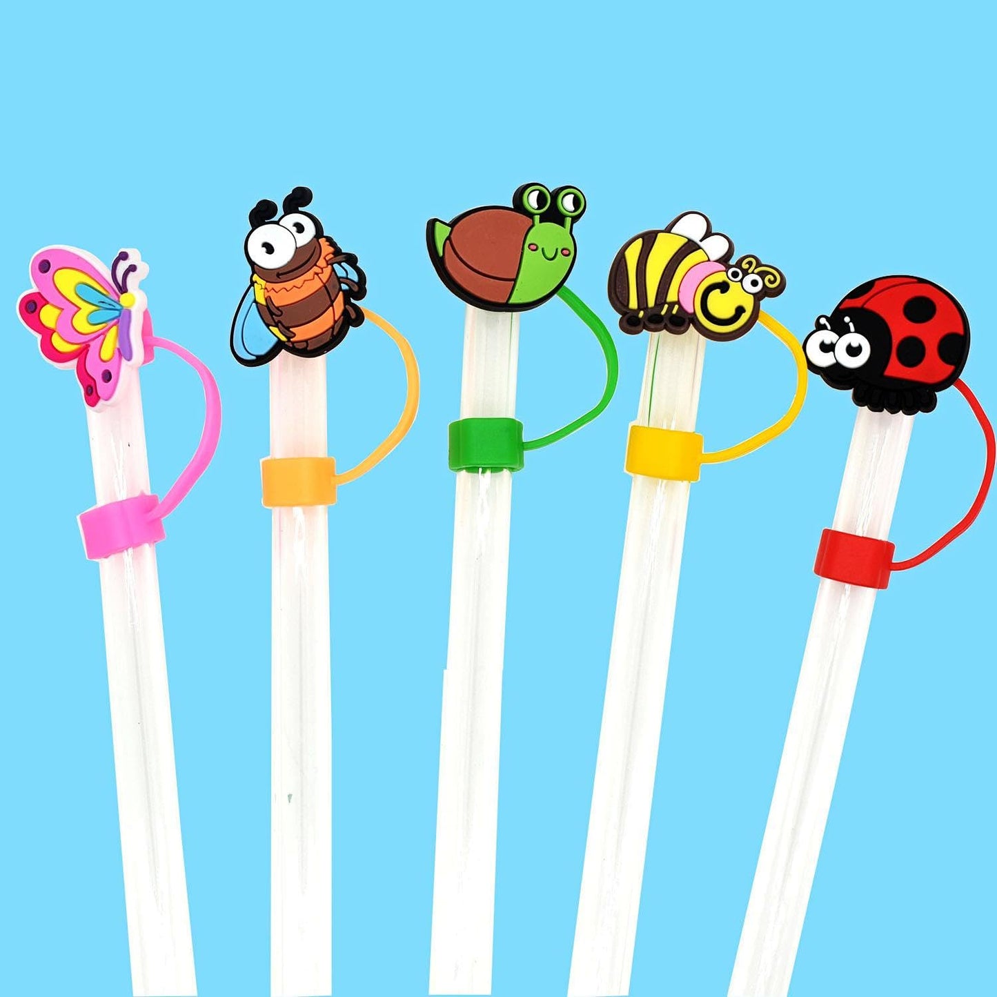 Wholesale 200PCS Random Different Straw Cover For Stanley Cup,No Repeats,Lot Cute Mixed 10MM 0.4in Straw Toppers for Small Business/School Reward/Party Favor