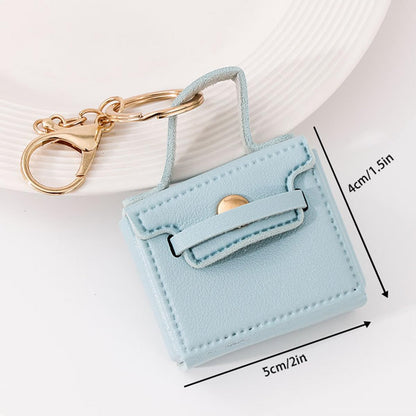 KuuGuu 6 PCS Mini Backpack Keychain Super Smalls Makeup Bag Cute Coin Wallet PU Leather Lipstick Bag Card Holder Data Cable Organizer Fashion Bag Charms Accessories for Women Girls (Style 6)