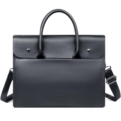 MONAHITO Laptop Briefcases Bag for Men - Vegan Leather Messenger Satchel Office Bags for Men with Shoulder Strap