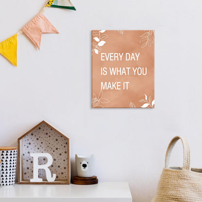 CHDITB Motivational Canvas Wall Art, Inspirational Quotes Wall Decor, Boho Botanical Artwork Uplifting Aesthetic Framed Posters, Positive Affirmation Prints For Office Bedroom Living Room Decor 8”X10”