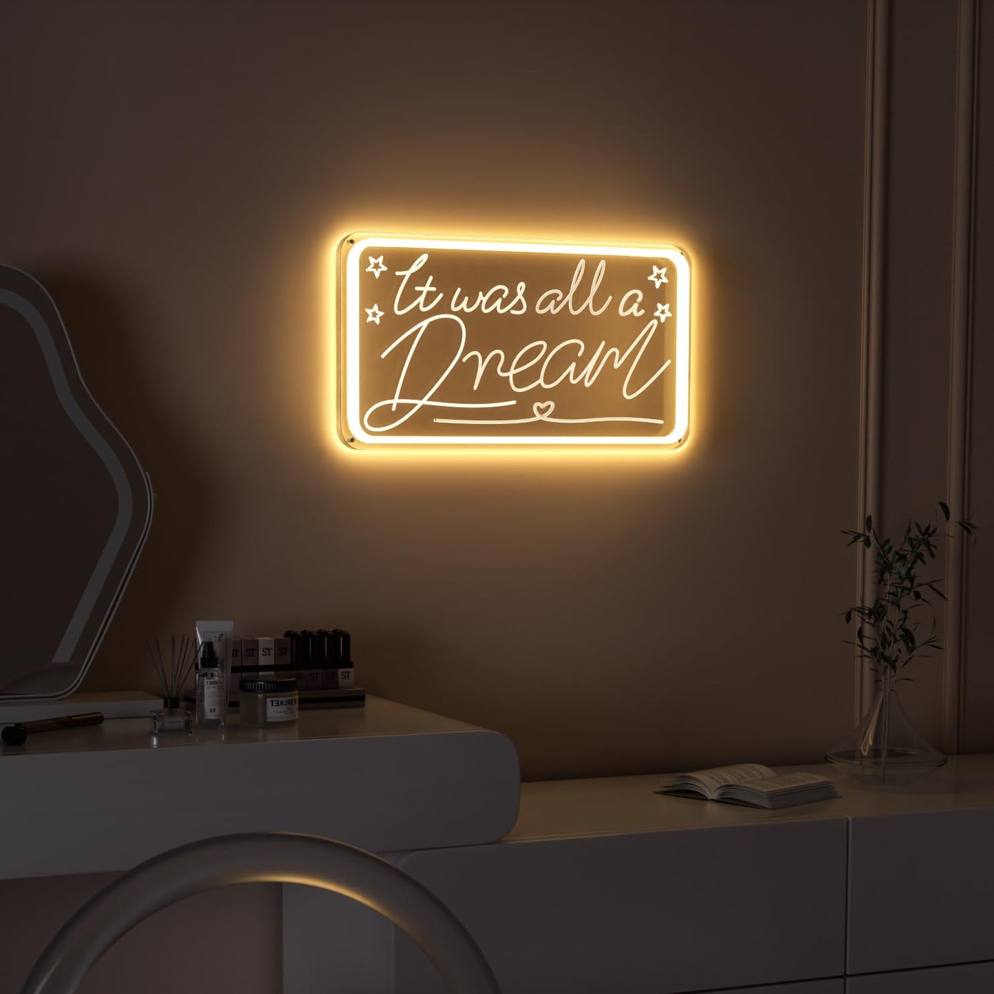 You're Like Really Pretty Neon Signs for Wall Decor, LED Neon Sign Aesthetic Room Decor for Teen Girls Neon Lights Signs for Bedroom, Salon, Wedding Party Pink Neon Name Sign