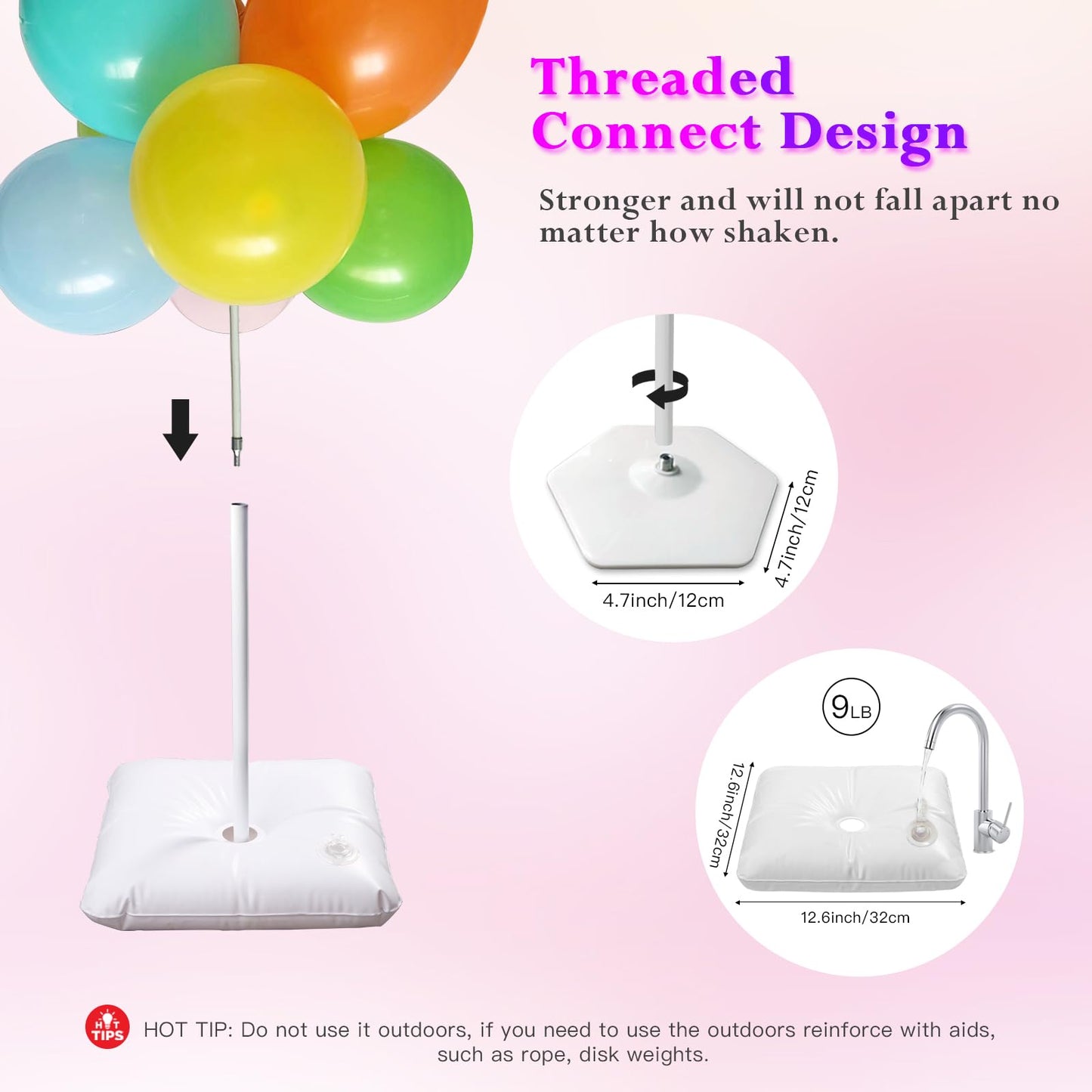 YALLOVE 21ft Balloon Arch Stand Kit, Free Combination in Width and Height (e.g. 10ft x 7.5ft), Convenient to Assemble and Disassemble, Not Include Balloons