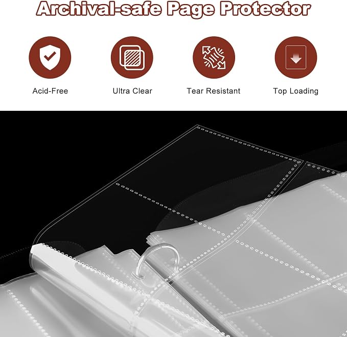 Basketball Card Binder 440 Pocket, Sports Card Binder with Card Display Design, Premium Card Ablums with Sports Pattern Wristband Fit for Basketball Cards 2026