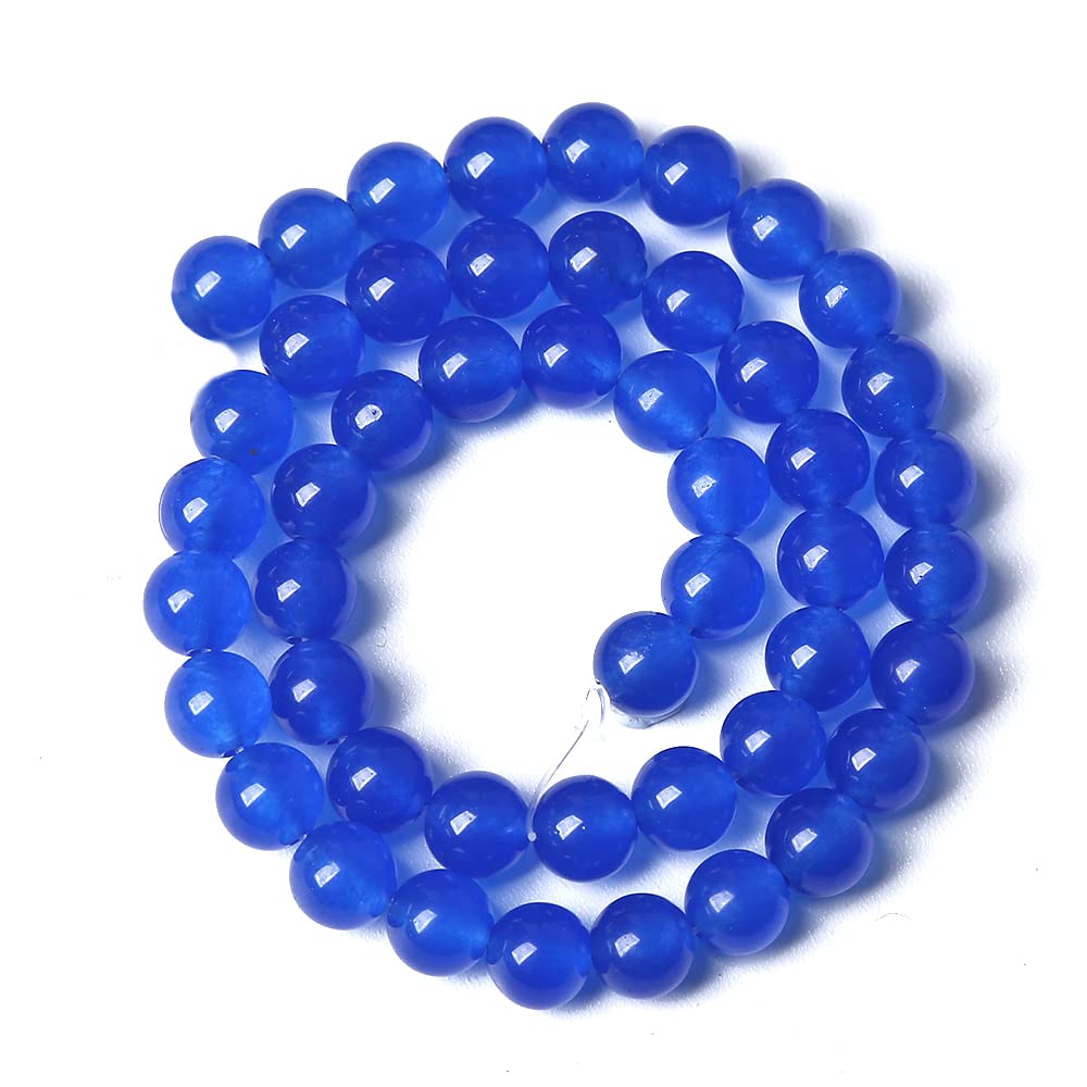 4MM 88PCS Deep Blue Chalcedony Natural Stone Loose Beads for Jewelry Making DIY Bracelet