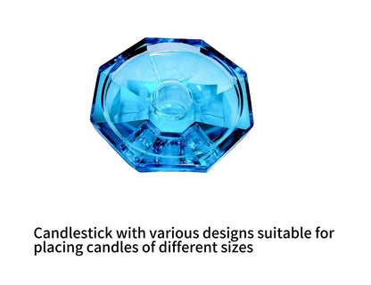 WF Crystal Tea Light Holder, Skull Scented Candle Holder, Easter Decorations Statue for Table Centerpiece Wedding Birthday Party Festival (NO Candles)