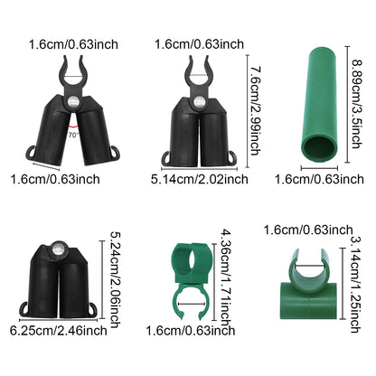 36 Pieces Adjustable Plant Trellis Connector Clip Plastic Plant Connector Stakes Garden Plastic Connector Connecting Joint Buckle Clip 16mm