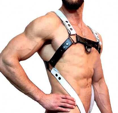 Goobester Tops Harness Leather Chest Chain Straps Body Bondage Men's Clothing Accessories style5