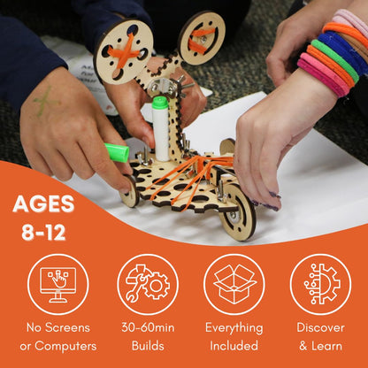 Tinkering Labs STEM Kits for Kids Age 8-10 | Inventors Kids Science Kit, Robot Building, and Engineering with Electricity Circuits | Coolest DIY Toys and Best Birthday Gifts for 10 Year Old Boy Girl