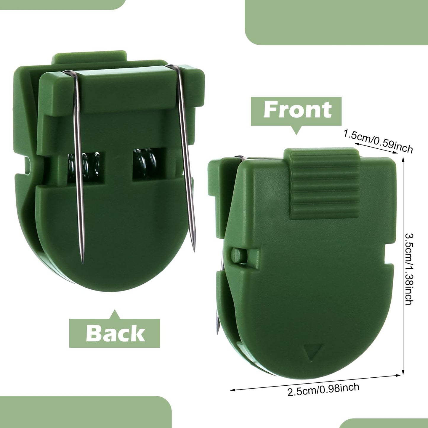 Feifeiya 25 Pcs Cubicle Clips Fabric Panel Cubicle Accessories Fabric Partition Panel Wall Clip Office Photos Wall for Notes Memos Standard Size, 40-Sheet Capacity (Sage Green)