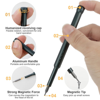 Morcoxina Precision Screwdriver Set, 46 in 1 Mini Screwdrivers, Screwdriver Bit Sets, Multifunction Precision Screwdriver Kit, Repair Tool Kit for Electronics, Computer, Eyeglass, Phone, Watch