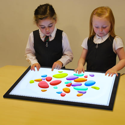 Odoorgames 100 Pcs Translucent Bear Counters - 10 Colors - Kindergarten Classroom & Light Table Manipulatives，36 Pcs Translucent Pebbles, Rainbow Stones,Light Table Manipulatives Preschool