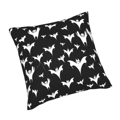 Xzyopcwx Halloween Goth Bats and Moon 2 Pack Throw Pillow Covers Sofa Cushions Covers Living Room Bedroom Bed Covers Car Lumbar Covers 18x18 Inches