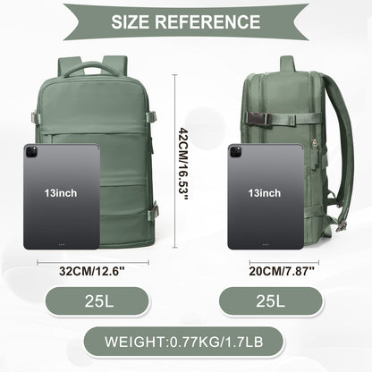 coowoz Travel Backpack Carry On for Women Man Gym Backpacks with Laptop Compartment Mochila de Viaje Teacher Personal Item Backpack Airplane Accessories Must Haves Grey Small