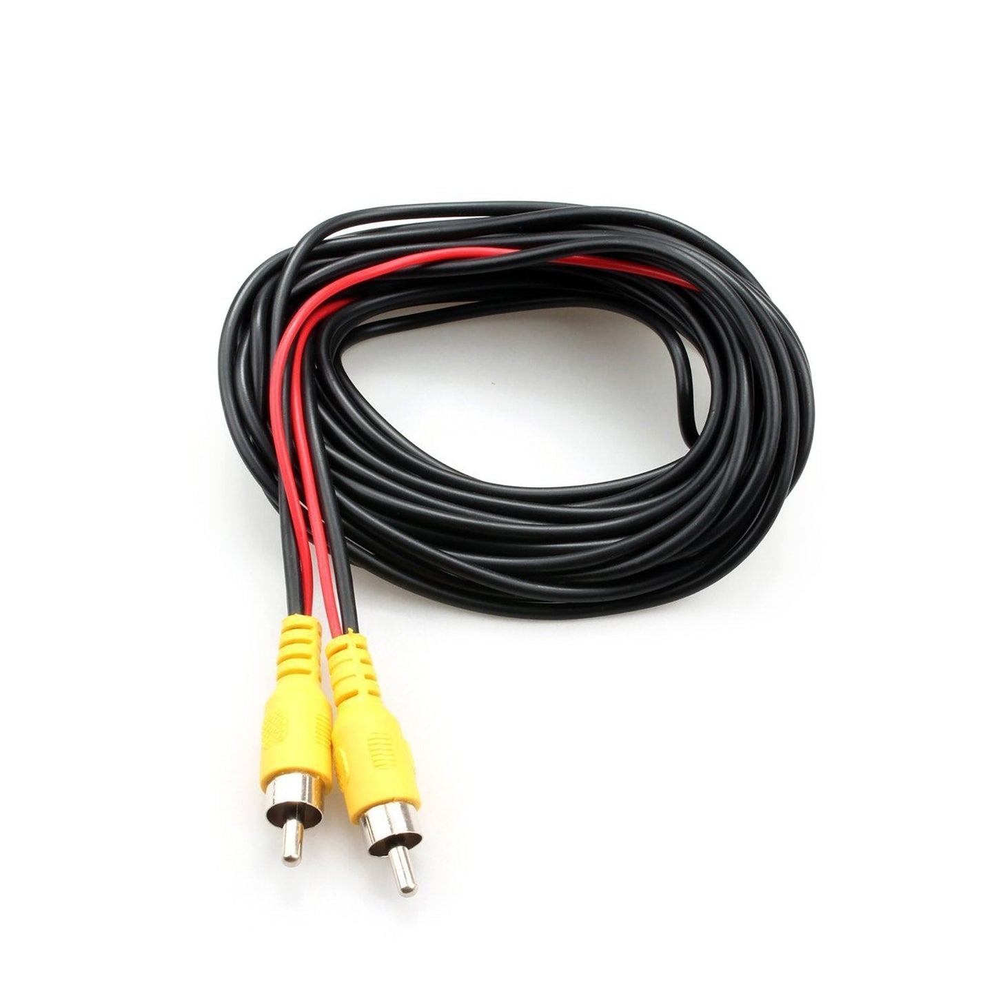 DALLUX Backup Camera RCA Video Cable,Car Reverse Rear View Camera Video Cable with Detection Wire(20FT/6m),AV Extension Cable with RCA Video Female to Female Coupler and Power Cable