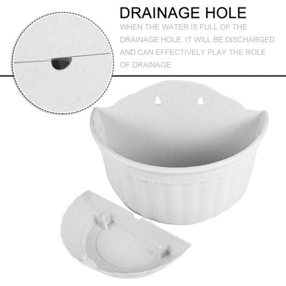 Vaguelly -Mounted Flower Pot Imitation Leather Design for Use Space-Saving Hanging Planter with Tray for Artistic Plant Storage