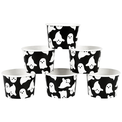 AimFun 50 Pcs Halloween Snack Cups Ghost Paper Treat Cups