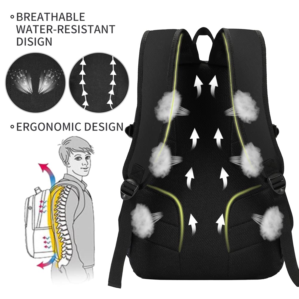 rickyh style School Backpack, Travel Bag for Men & Women, Lightweight College Back Pack with Laptop Compartment