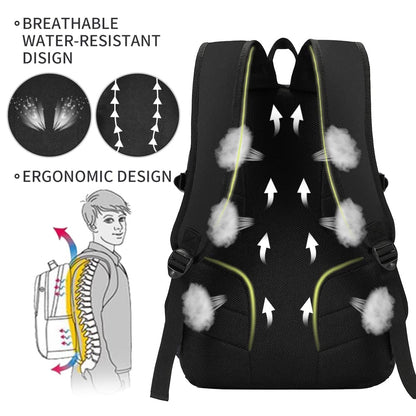 rickyh style School Backpack, Travel Bag for Men & Women, Lightweight College Back Pack with Laptop Compartment