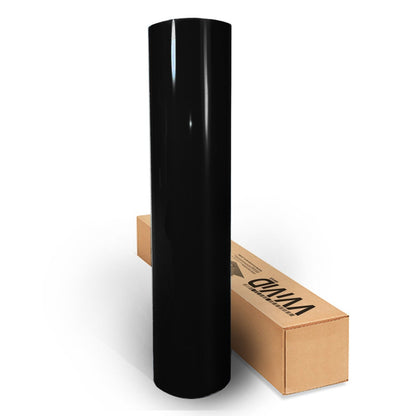 Black High Gloss Realistic Paint-Like Microfinish Vinyl Wrap Roll with VViViD XPO Air Release Technology (6ft x 5ft)