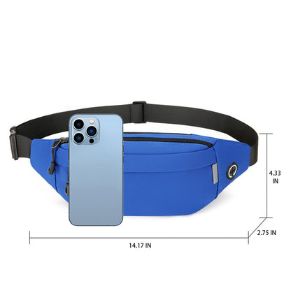 Fanny Pack for Men Women，Waterproof Waist Bag with Adjustable Strap, Lightweight Crossbody Belt Bag for Travel Hiking Running (Black)