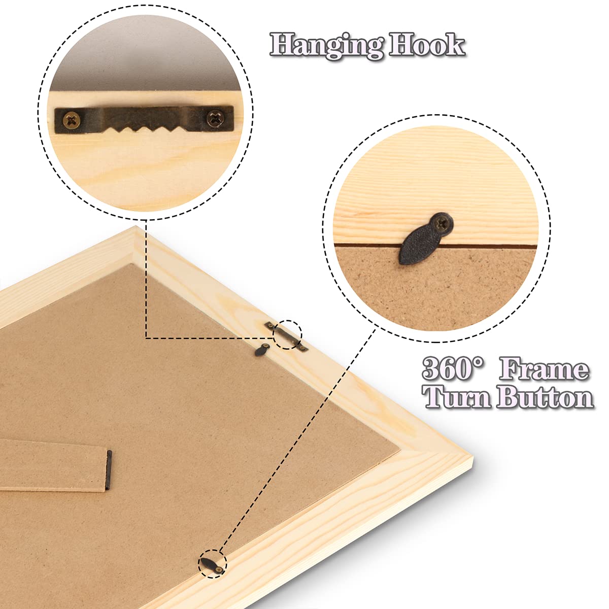 POFATO Cool Spider Web 5x7 Picture Frame Wooden Picture Frames for Wall Hanging & Tabletop Decor Display 5x7 or 5x5 Picture Collage Family Weddings Christmas Photo Frame for Gift