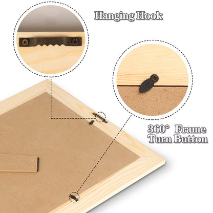POFATO Cool Spider Web 5x7 Picture Frame Wooden Picture Frames for Wall Hanging & Tabletop Decor Display 5x7 or 5x5 Picture Collage Family Weddings Christmas Photo Frame for Gift
