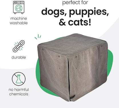 Molly Mutt Jupiter Dog Crate Cover, GOTS-Certified 100% Organic Cotton Canvas Cover for Dog or Puppy Kennel and Cage, Washable, Free of Harmful Chemicals, XX-Large, Fits 48"x30"x33" Crate