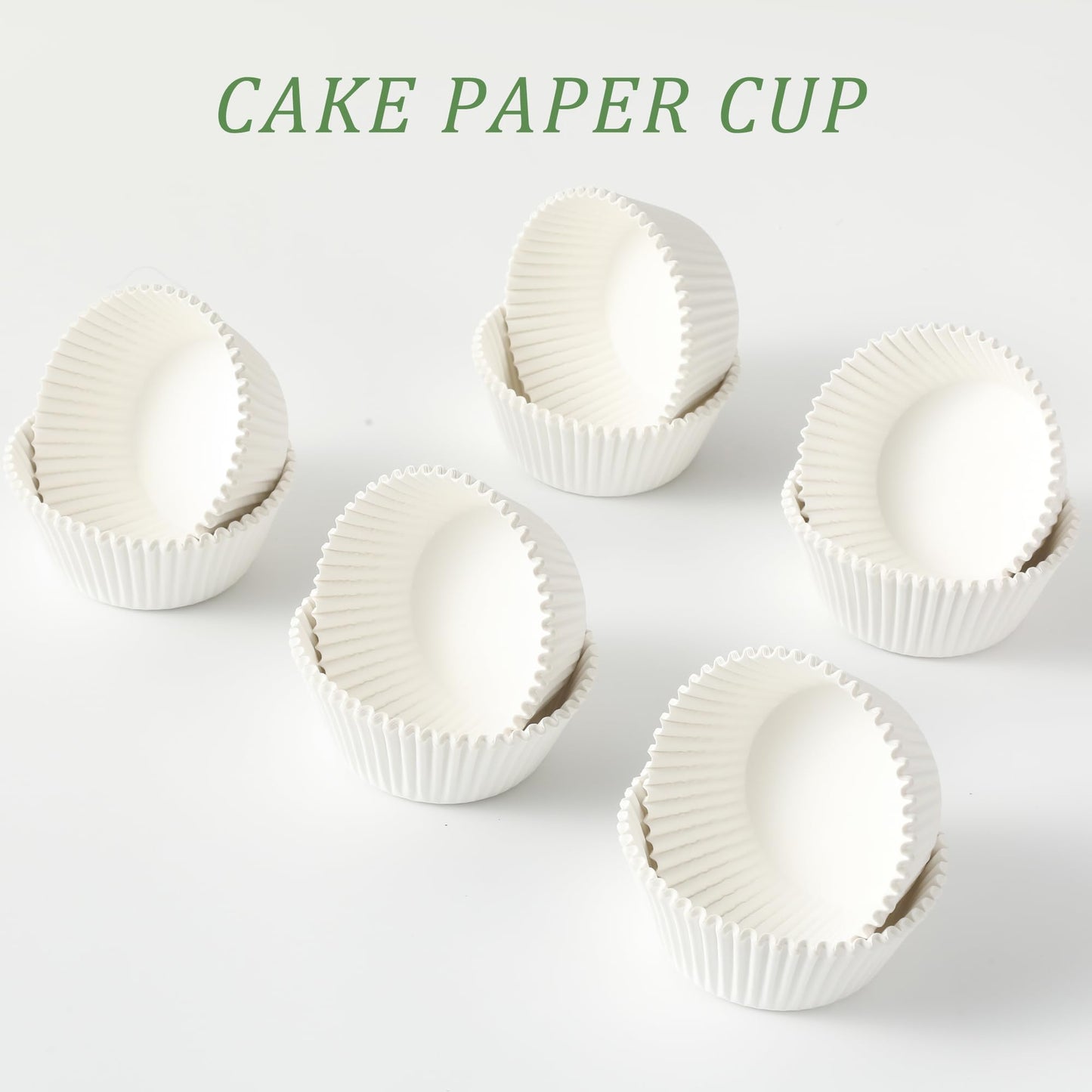 CHENZEM 1000 Count White Paper Cupcake Liners, Standard Size 2 Inch, Unbleached Baking Cups for Muffins and Cupcakes (White, 2 Inch)
