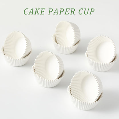 CHENZEM 1000 Count White Paper Cupcake Liners, Standard Size 2 Inch, Unbleached Baking Cups for Muffins and Cupcakes (White, 2 Inch)