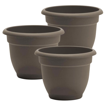 Plastic Traditional Planter Peppercorn – 5.25 in H x 6.5 in W x 6 in D – Planters for Indoor Outdoor Use – Yellow Planter Alternative – Yellow Flower Pot Style – 3 Pack