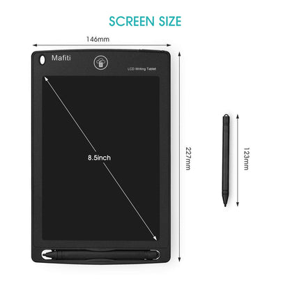 mafiti 10 Pack LCD Writing Tablet 8.5 Inch Electronic Drawing Pads for Kids Portable Ewriter Doodle Board Black