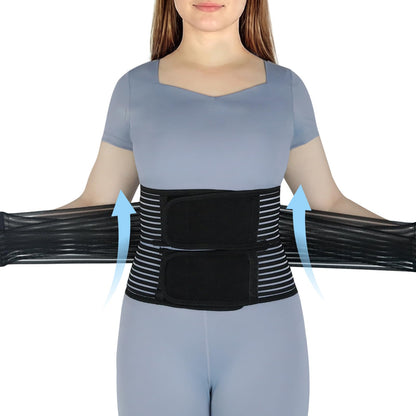 VobeNit Waist Trainer Belt for Women Segmented Corset Waist Cincher Trimmer Tummy Control Postpartum Faja Body Shaper Black
