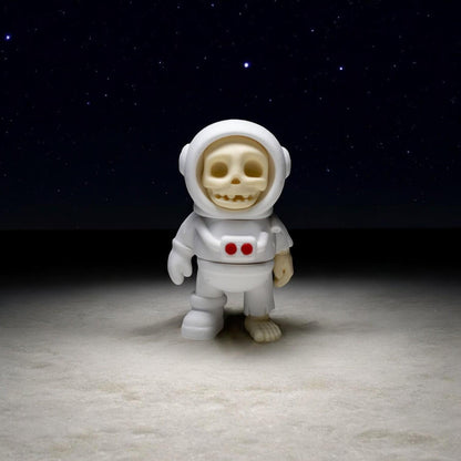 Skeleton Astronaut Collectible Figurine - Detailed Space-Themed Desk Decor for Unique Gift or Shelf Display - 3D Printed in Canada