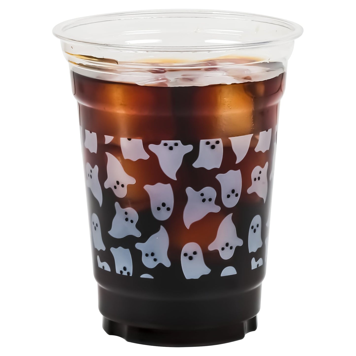 AimFun 50Pcs Summer Halloween Ghosts 12oz Clear Plastic Cups