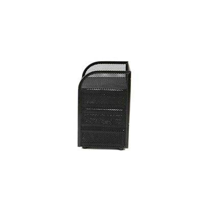 Mind Reader Desktop Accessory Storage, Paper Binder Clip Basket, Workspace, Office, Metal Mesh, 4.75" L x 5" W x 8" H, Black (Pack of 6)