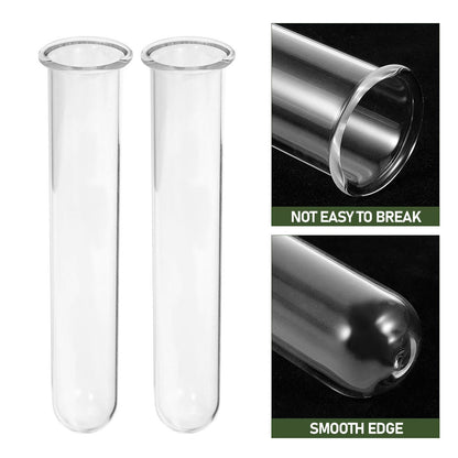 Beaupretty 5pcs Glass Hydroponic Test Tube Plant Vases for Small Terrarium Plants Floral Propagation Tubes 2.5x3x15cm Glass Containers for Indoor Garden Décor