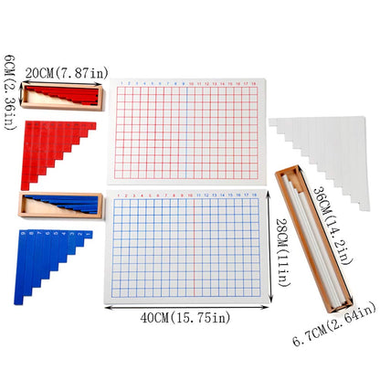 Kghios Montessori Addition and Subtraction Board Montessori Math Toys Material for Toddlers Kids,Addition & Subtraction Board